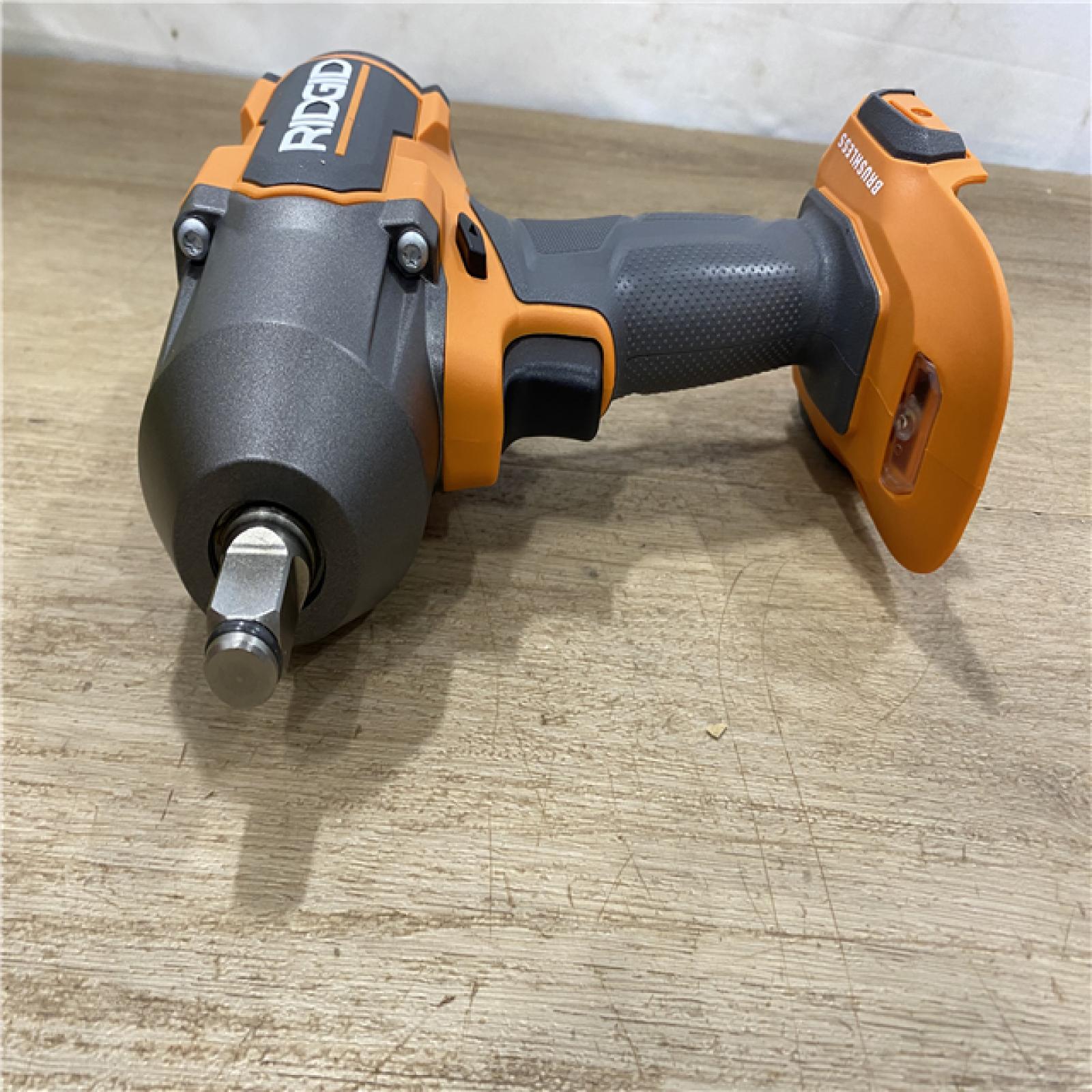 AS-IS RIDGID 18V Brushless Cordless 4-Mode 1/2 in. Mid-Torque Impact Wrench with Friction Ring (Tool Only)