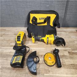 Houston Location AS-IS FLEXVOLT 60V MAX Lithium-Ion Brushless Cordless 4-1/2 in.-6 in. Grinder Kit with 9.0 Ah Battery  Charger and Kitbag
