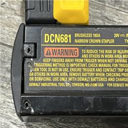 AS-IS DEWALT Cordless 18-Gauge Narrow Crown Stapler (Tool Only)