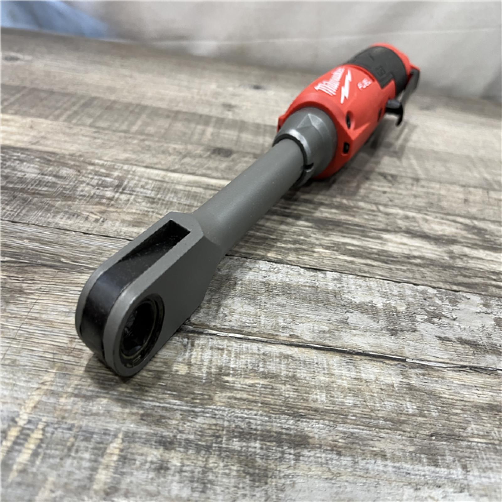 AS-IS Milwaukee FUEL INSIDER 12V Lithium-Ion Brushless Cordless 1/4 in. - 3/8 in. Extended Reach Box Ratchet (Tool-Only)