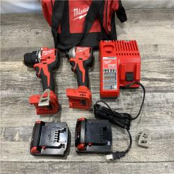 AS-IS Milwaukee 18V Lithium-Ion Brushless Cordless Compact Drill/Impact Combo Kit