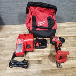 HOUSTON LOCATION - AS - IS Milwaukee 18V Lithium-Ion Brushless Cordless 1/2 in. Compact Drill/Driver with kit