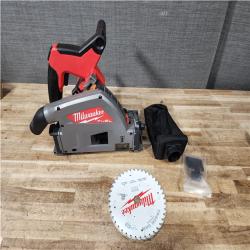 Houston Location AS-IS Milwaukee FUEL 18V Lithium-Ion Cordless Brushless 6-1/2 in. Plunge Cut Track Saw (Tool-Only)