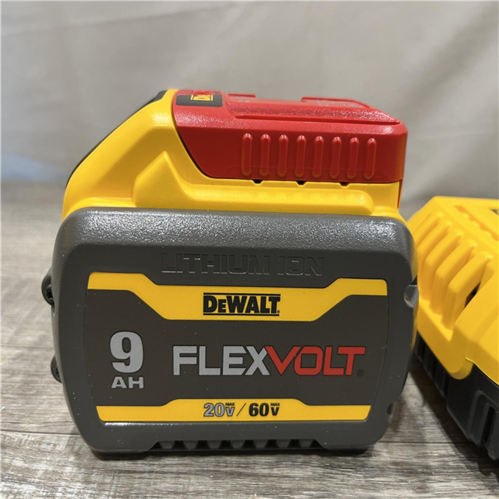 AS-IS DEWALT 20V/60V MAX FLEXVOLT Lithium-Ion 9.0Ah Battery and Charger Starter Kit