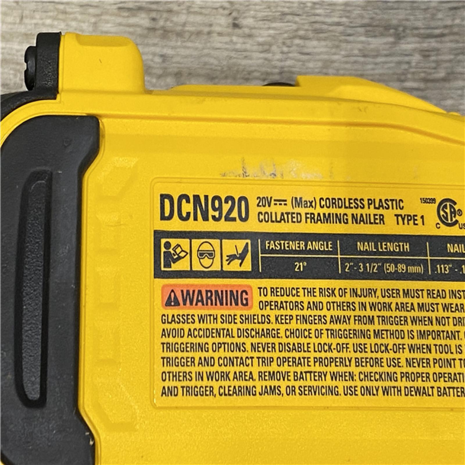 AS-IS DEWALT 20-Volt 21° Cordless Framing Nailer (Tool-Only)
