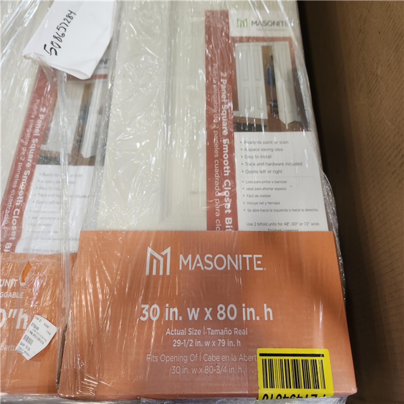 Phoenix NEW Masonite 30 in. x 80 in. Colonist Primed Left-Hand Textured Solid Core Molded Composite MDF Single Prehung Interior Door (15-Doors)
