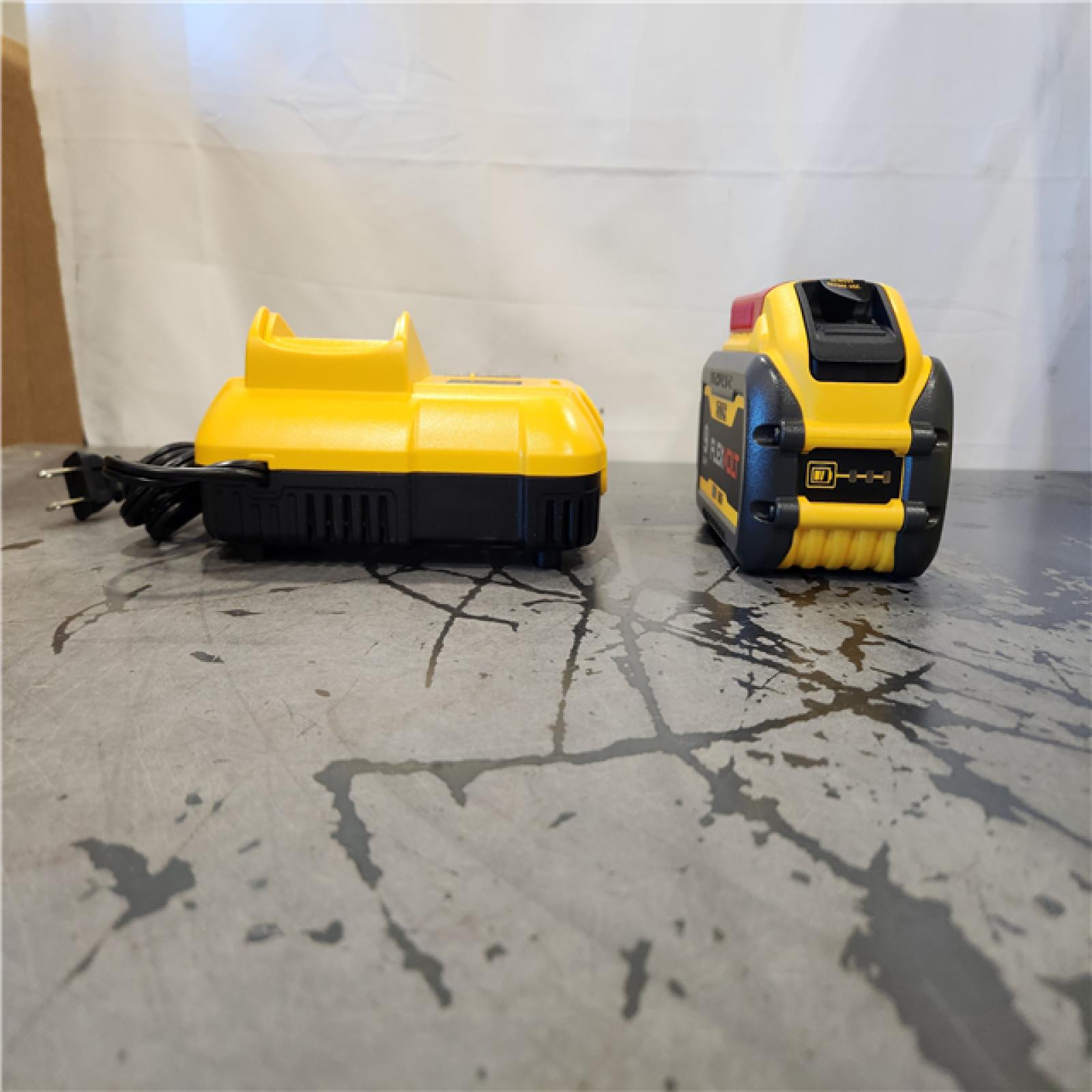 AS-IS- FLEXVOLT 20V/60V MAX Lithium-Ion 9. 0 Ah Battery Pack and Charger Starter Kit