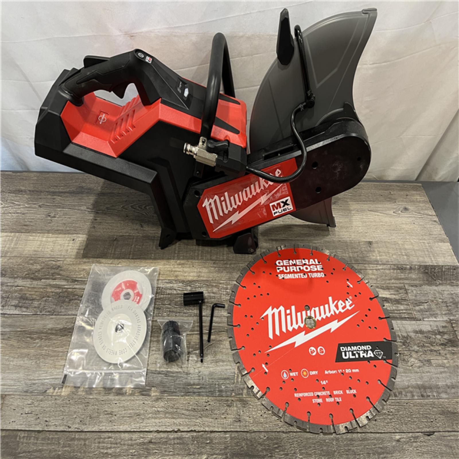 AS-IS Milwaukee MX FUEL Lithium-Ion 14 in. Cut-Off Saw with RAPIDSTOP Brake and Diamond Ultra Segmented Blade (Tool-Only)