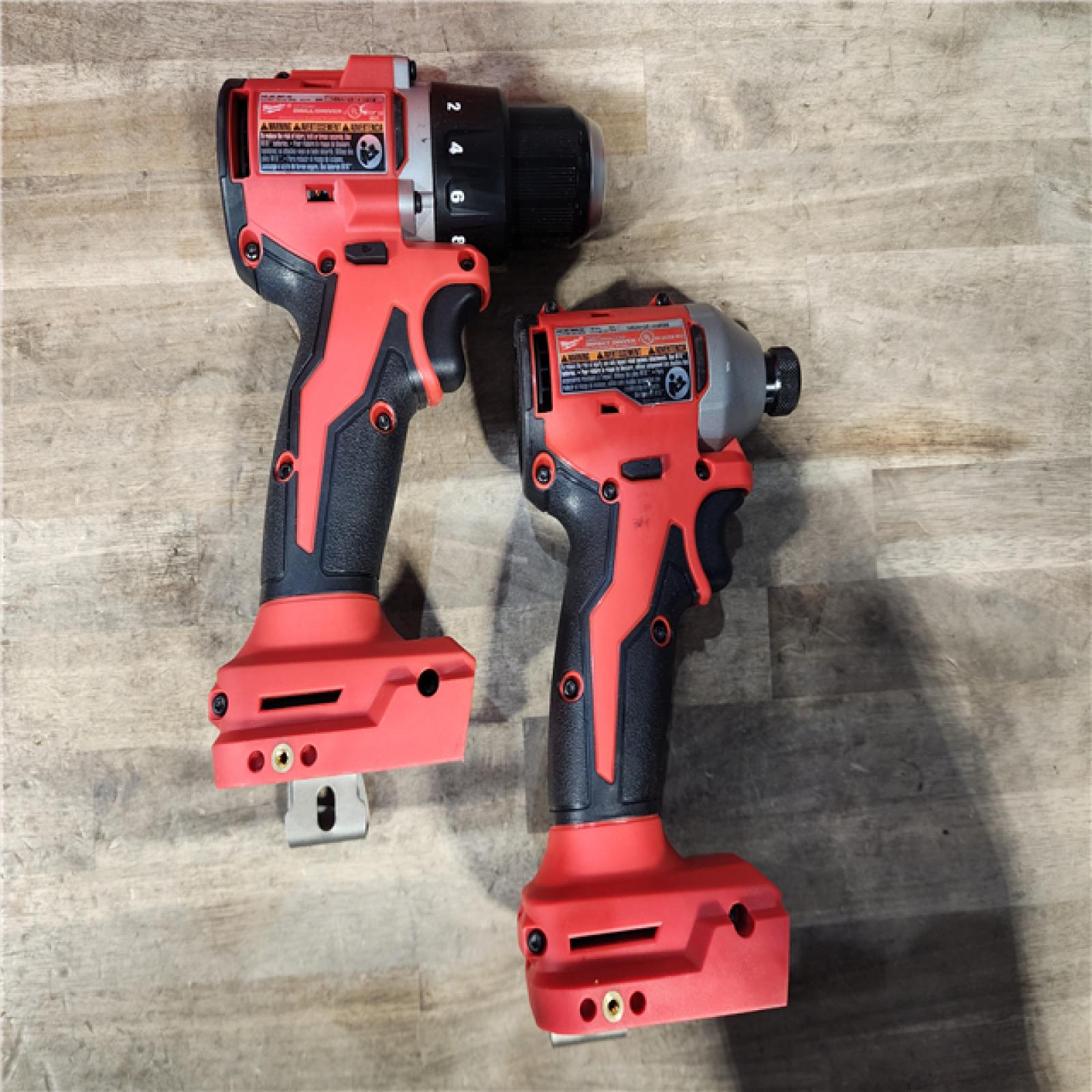 HOUSTON LOCATION - AS-IS Milwaukee M18 18V Lithium-Ion Brushless Cordless Compact Drill/Impact Combo Kit (2-Tool) W/(2) 2.0 Ah Batteries  Charger & Bag