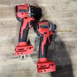 HOUSTON LOCATION - AS-IS Milwaukee M18 18V Lithium-Ion Brushless Cordless Compact Drill/Impact Combo Kit (2-Tool) W/(2) 2.0 Ah Batteries  Charger & Bag