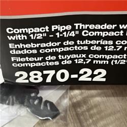 NEW Milwaukee 2870-22 M18 18V FUEL Cordless Compact Pipe Threader W/ ONE KEY Kit