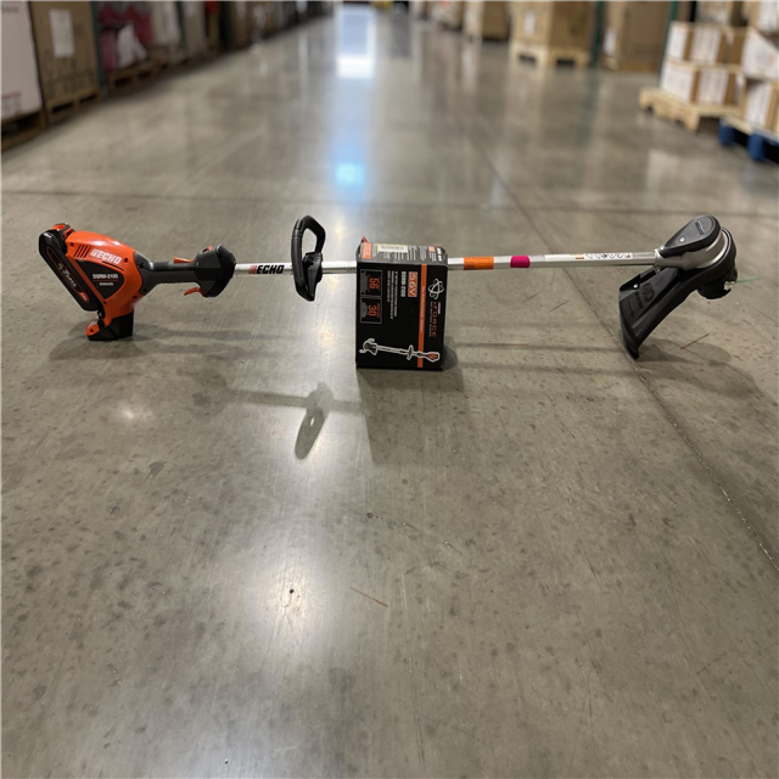 LIKE NEW!- ECHO 56V Brushless Cordless Battery Attachment Capable 16 in. String Trimmer w/ Speed-Feed Head and 2.5Ah Battery and Charger