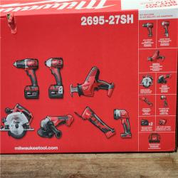 HOUSTON LOCATION - AS-IS (NEW) M18 18-Volt Lithium-Ion Cordless Combo Kit 7-Tool with 2-Batteries  Charger and Tool Bag