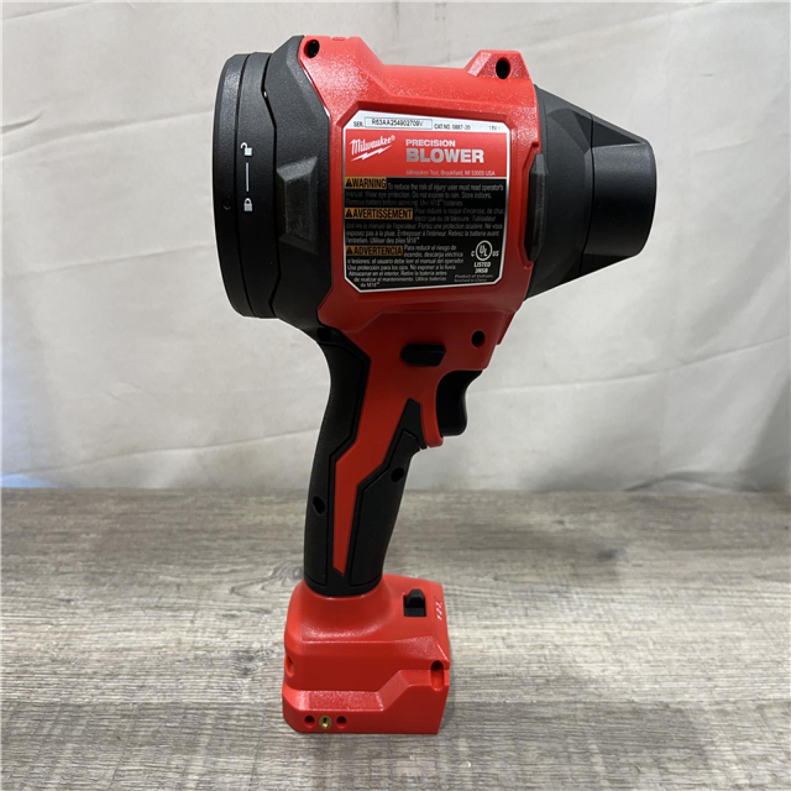 AS-IS Milwaukee 18V Lithium-Ion 570 MPH Brushless Cordless Precision Blower with Variable Speed Trigger and Trigger Lock