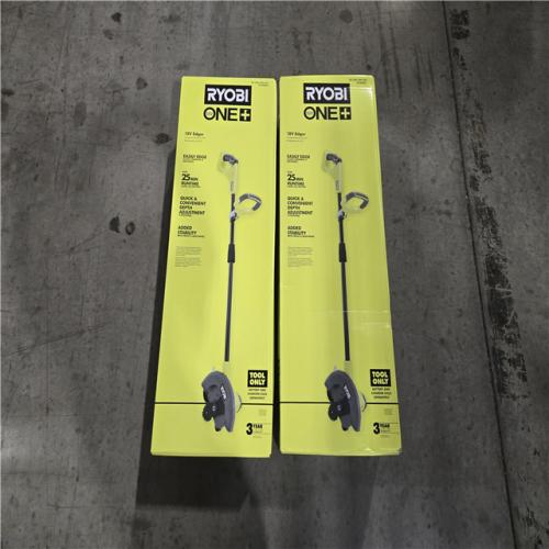 NEW!- RYOBI ONE+ 18V 9 in. Cordless Battery Edger (Tool Only  LOT OF 2)