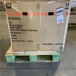 DALLAS LOCATION - Home Accents Holiday 12 ft. Grave & Bones Giant-Sized Skelly with LifeEyes™ LCD Eyes H5