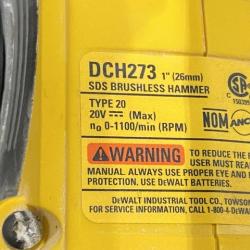 AS-IS DEWALT 20V MAX XR Cordless Brushless 1 in. SDS Plus L-Shape Rotary Hammer (Tool Only)