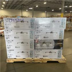 DALLAS LOCATION- AS-IS HAMPTON BAY Ashhurst 3-Light Brushed Nickel Bathroom Vanity Light w/ Frosted Glass Shades (40 UNITS)