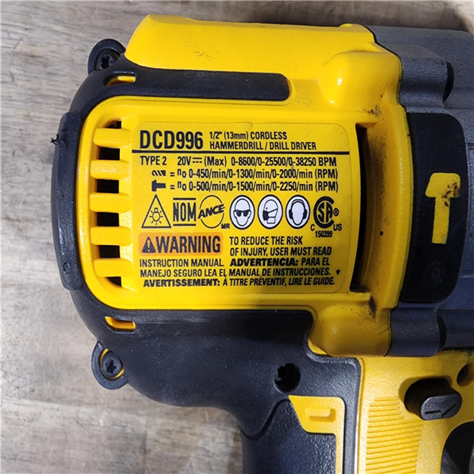 HOUSTON LOCATION - AS-IS DEWALT 20-Volt MAX XR Lithium-Ion Cordless 1/2 in. Premium Brushless Hammer Drill (Tool-Only)