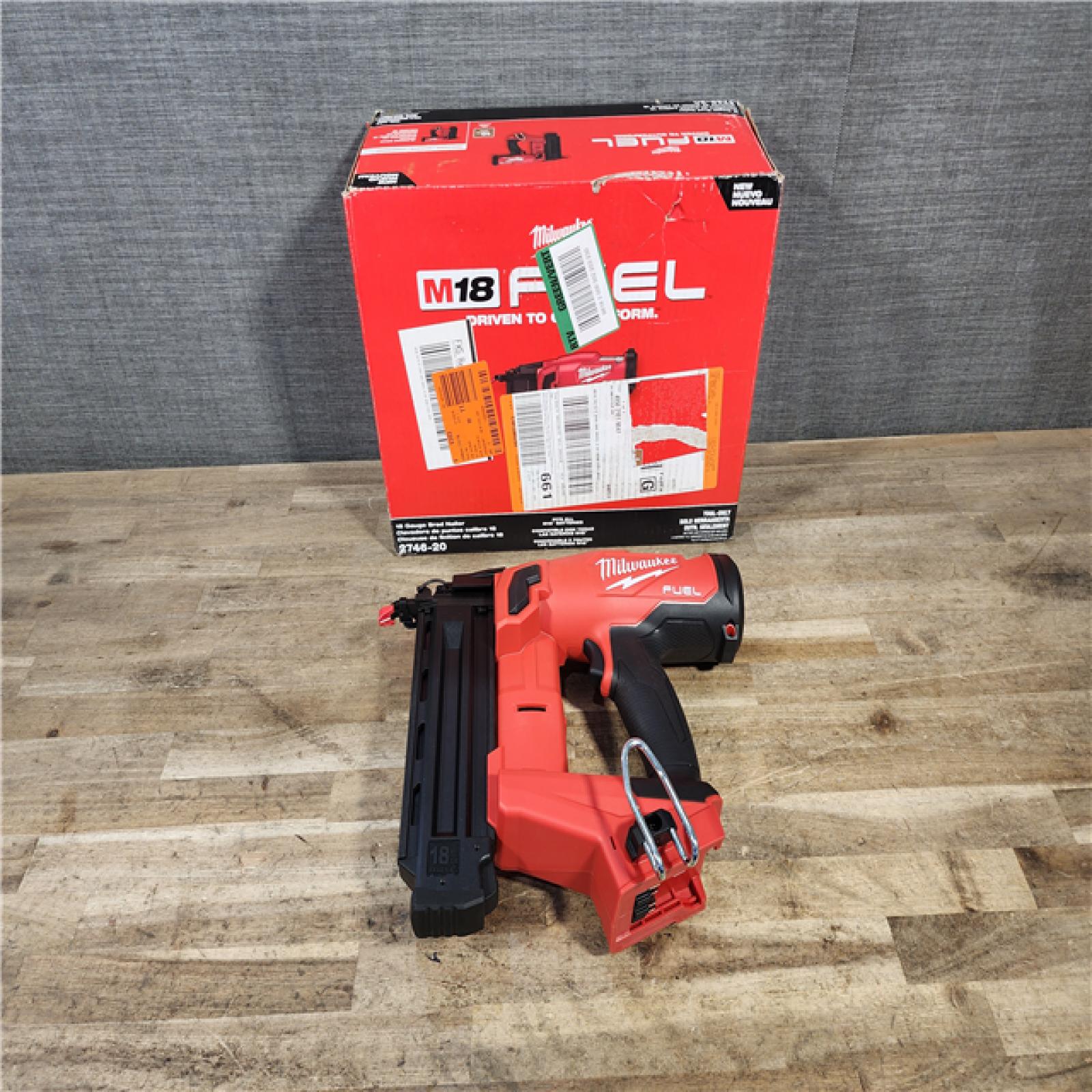 HOUSTON LOCATION - AS-IS (APPEARS LIKE NEW) Milwaukee FUEL 18-Volt Lithium-Ion Brushless Cordless 18-Gauge Brad Nailer (Tool-Only)
