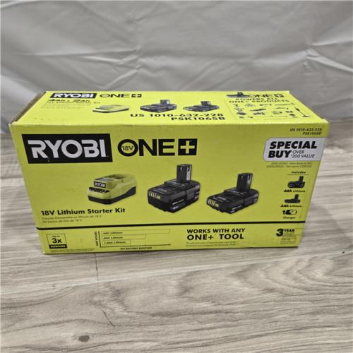 NEW! - Ryobi ONE+ 18V Li-Ion Starter Kit - 4.0 Ah Battery  2.0 Ah Battery  Charger