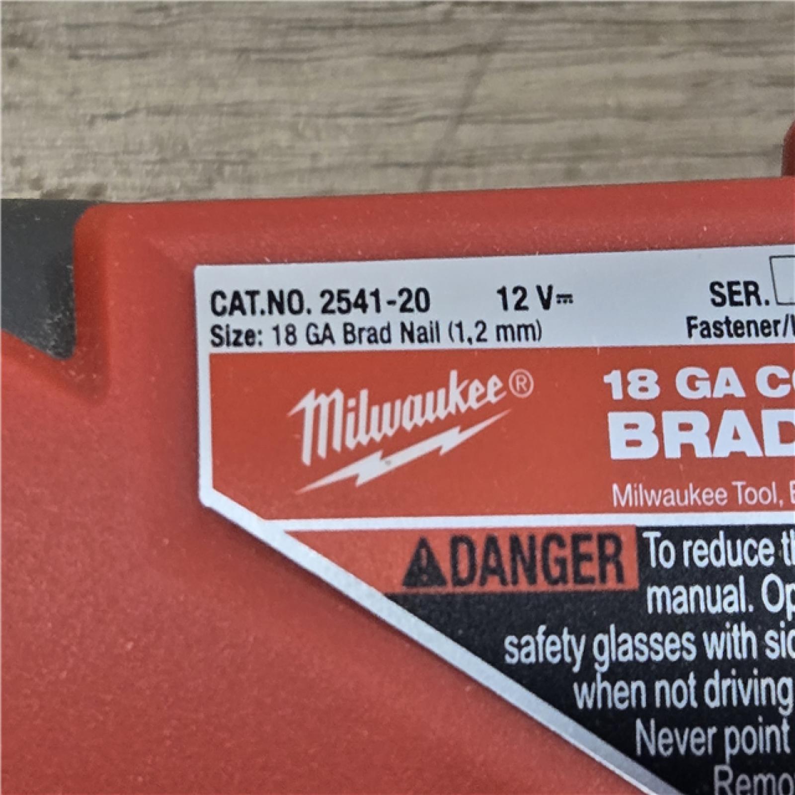 AS-IS Milwaukee FUEL 12V Cordless 18-Gauge 1-1/2 in. Compact Brad Nailer (Tool Only)