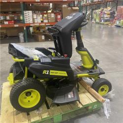 Dallas Location - As-Is RYOBI R1 80V HP Brushless Lithium Battery Cordless Electric 30 in. Riding Lawn Mower with 14 Ah Battery and Charger