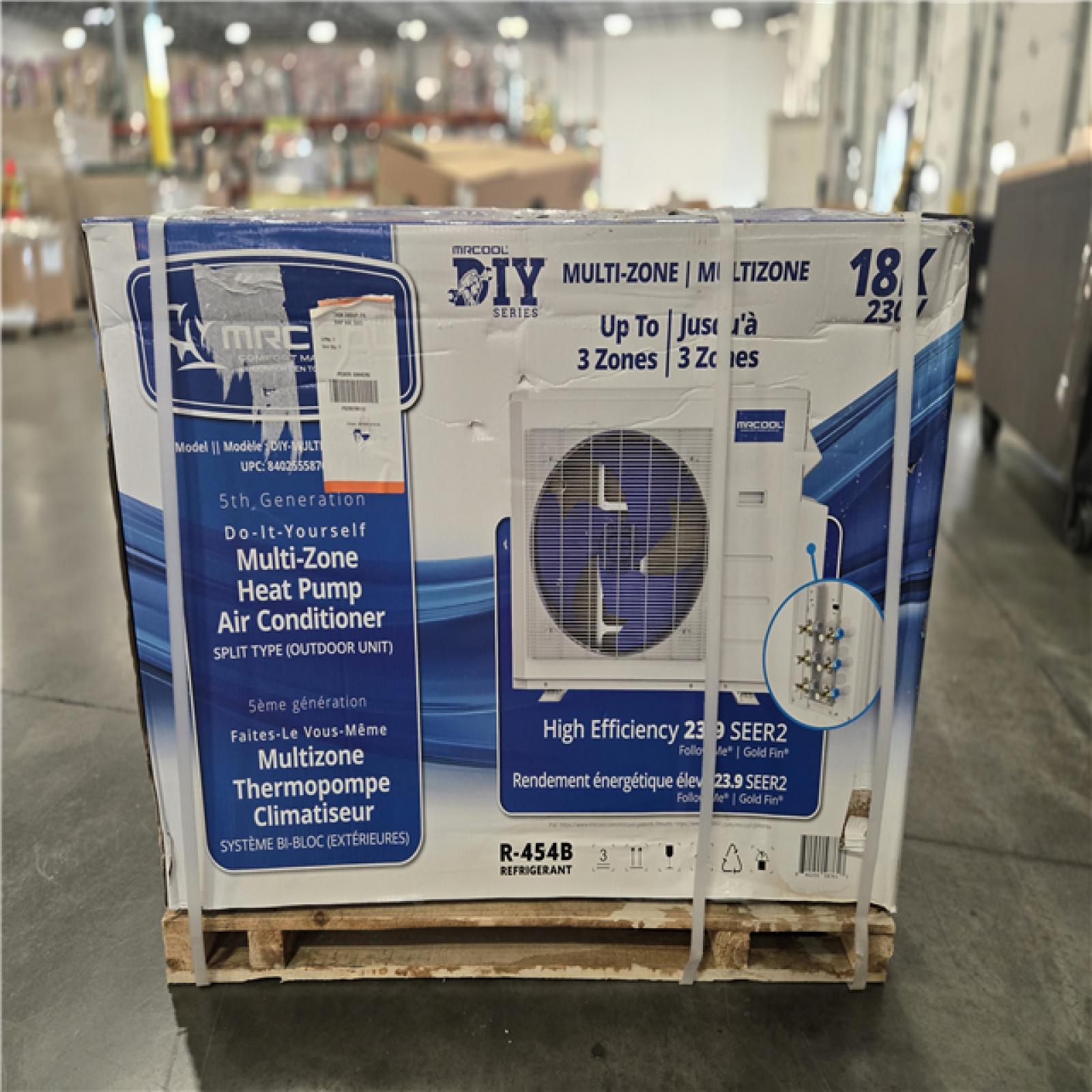 DALLAS LOCATION- AS-IS MR.COOL 18K BTU 23.9 SEER2 1.5 Ton 3-Zone Mini-Split Heat Pump Condenser