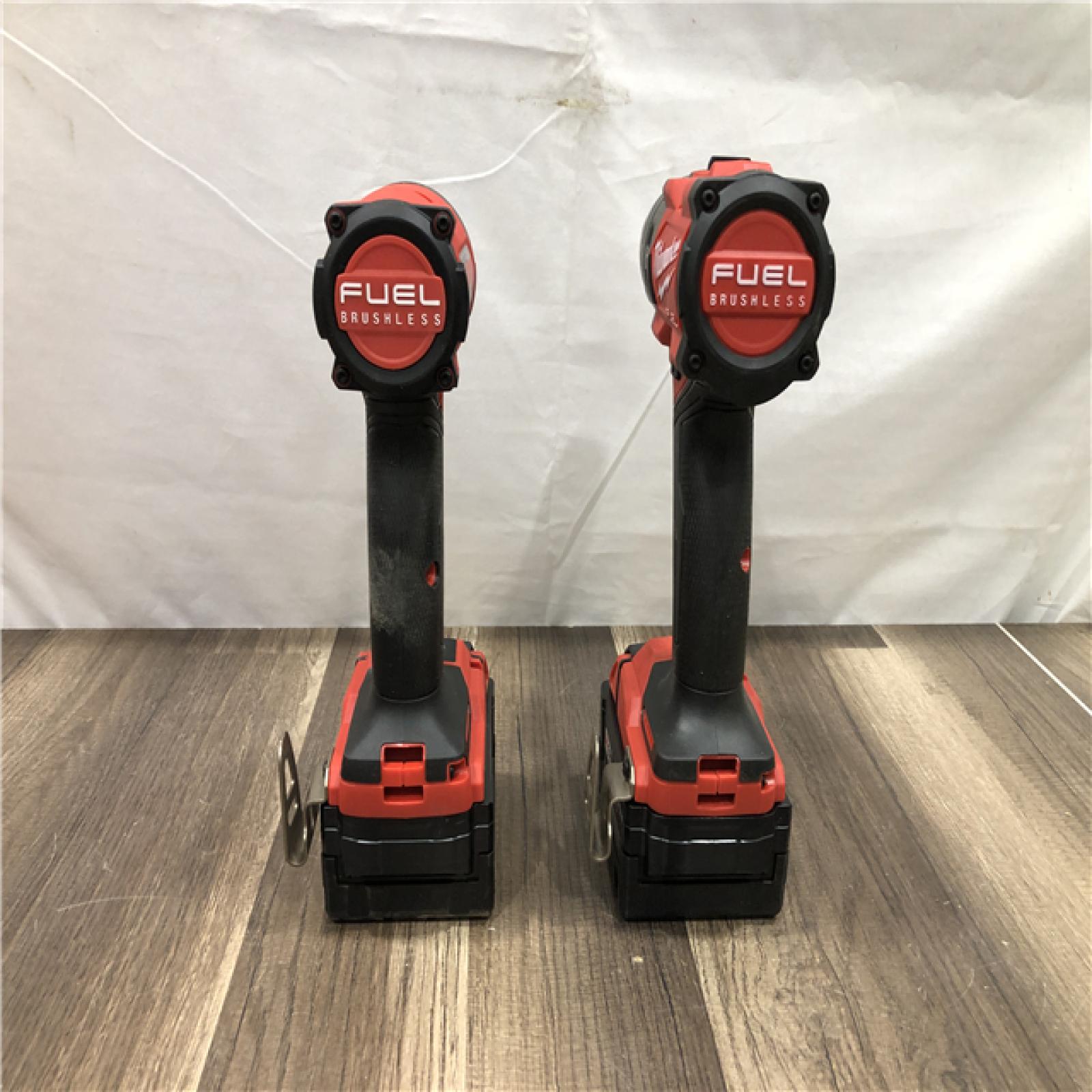 AS-IS Milwaukee FUEL 18V Lithium-Ion Brushless Cordless Hammer Drill and Impact Driver Combo Kit