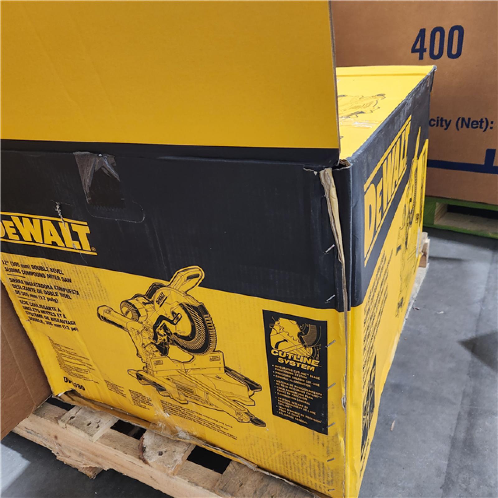 As-Is-  DEWALT 12 Double Bevel Sliding Compound Miter Saw