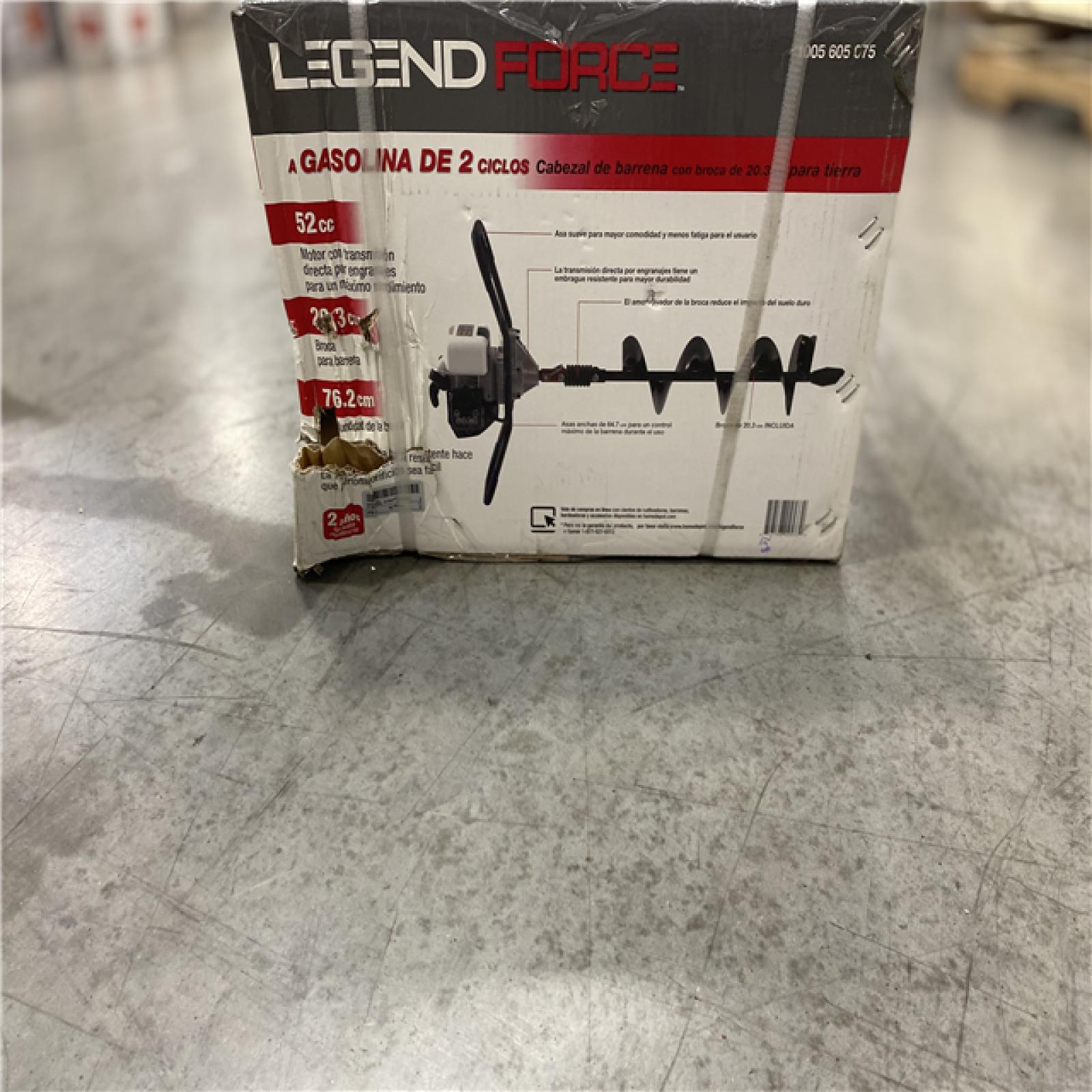 NEW! - Legend Force 52 cc 2-Cycle Gas Powered 1-Man Earth Auger with 8 in. Bit