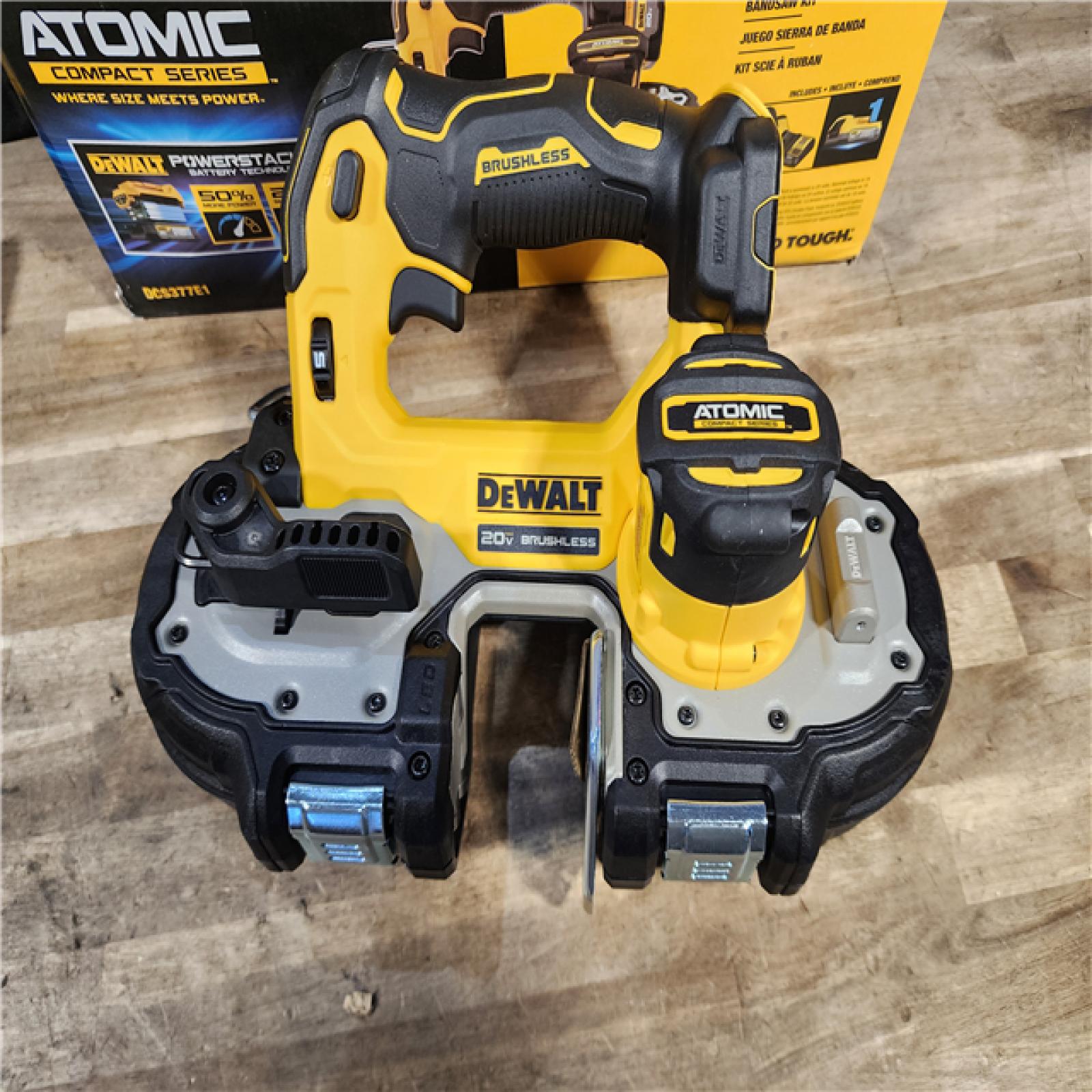 HOUSTON LOCATION - AS-IS (APPEARS LIKE NEW) DeWalt 20V MAX ATOMIC Cordless Brushless Compact Band Saw Kit (Battery & Charger)