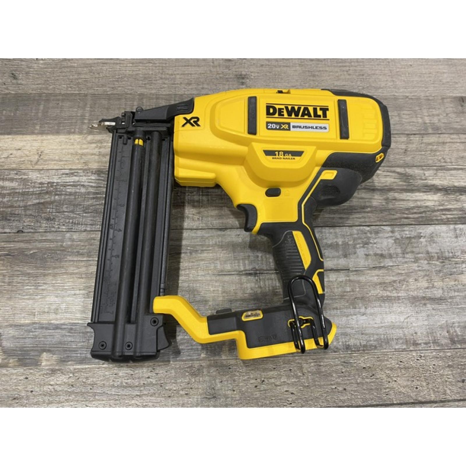 AS-IS DEWALT 20V MAX XR Lithium-Ion Electric Cordless 18-Gauge Brad Nailer (Tool Only)