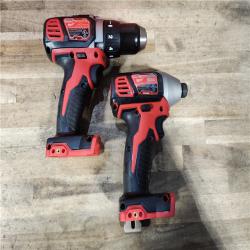 HOUSTON LOCATION - AS-IS Milwaukee 18V Lithium-Ion Cordless Drill Driver/Impact Driver Combo Kit