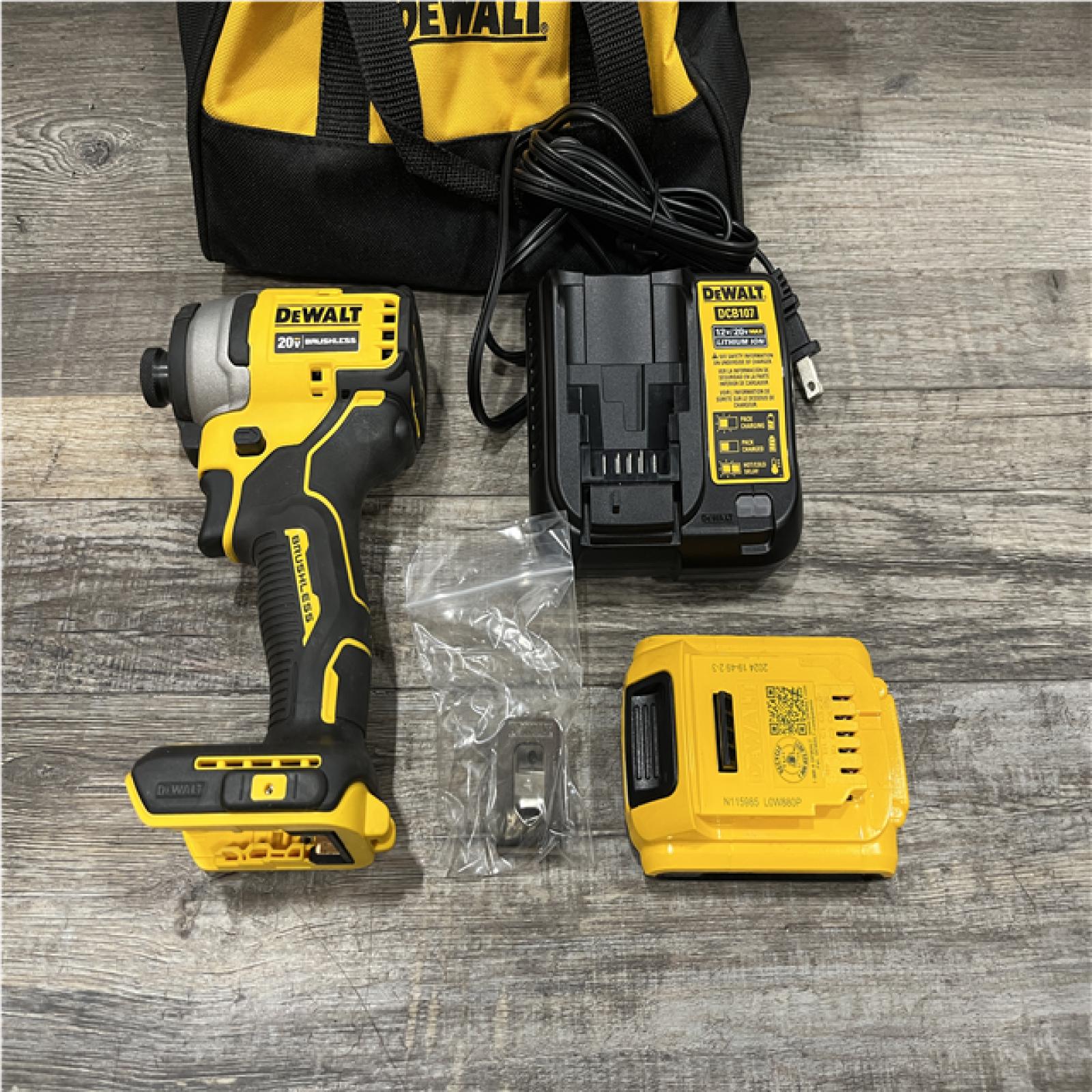 AS-IS DEWALT Atomic 20V Max Lithium-Ion Brushless Cordless Compact 1/4 in. Impact Driver Kit