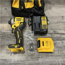 AS-IS DEWALT Atomic 20V Max Lithium-Ion Brushless Cordless Compact 1/4 in. Impact Driver Kit