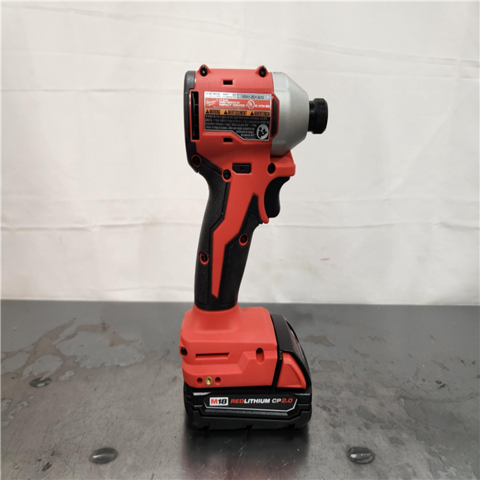 AS-IS- Milwaukee M18 Compact Brushless 1/4  Hex Impact Driver Kit