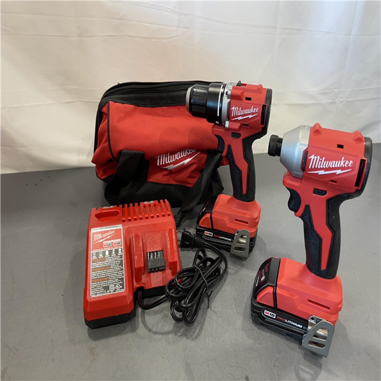 AS-IS - Milwaukee M18 Compact Brushless 2-Tool Combo Kit