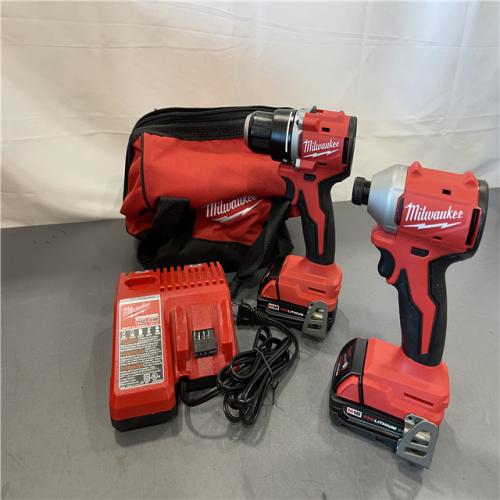 AS-IS - Milwaukee M18 Compact Brushless 2-Tool Combo Kit