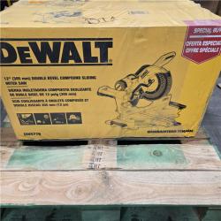 NEW DEWALT 15 Amp Corded 12 in. Double Bevel Sliding Compound Miter Saw, Blade Wrench and Material Clamp