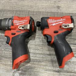 AS-IS Milwaukee FUEL 12-Volt Lithium-Ion Brushless Cordless Hammer Drill and Impact Driver Combo Kit