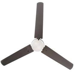 DALLAS LOCATION-  Home Decorators Collection Carrington 60 in. Indoor/Outdoor Ceiling Fan with LED Dome Light Kit  Natural Iron with Black Blades PALLET - (30 UNITS)