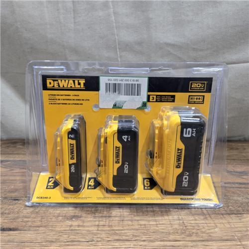 NEW! DEWALT 20V MAX Battery Lithium Ion 3 Pack - DCB346-3