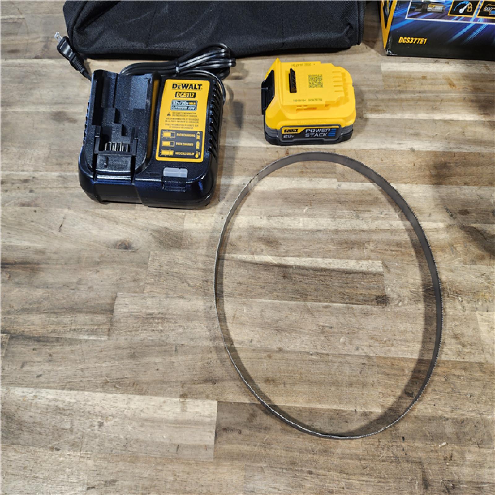 HOUSTON LOCATION - AS-IS (APPEARS LIKE NEW) DeWalt 20V MAX ATOMIC Cordless Brushless Compact Band Saw Kit (Battery & Charger)