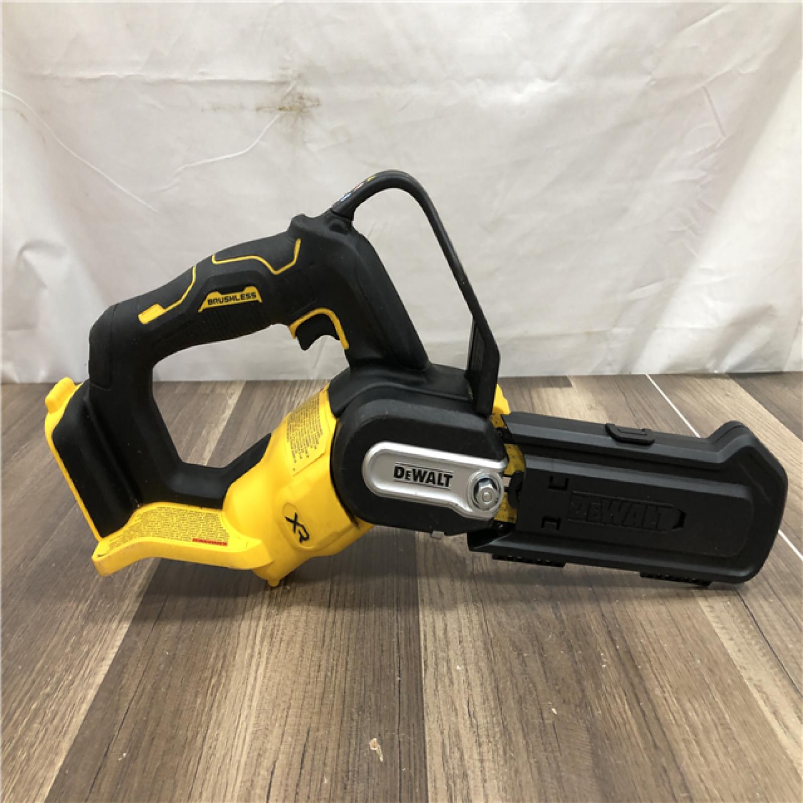AS-IS DEWALT 20-Volt MAX 8 in. Brushless Cordless Battery Powered Pruning Mini Chainsaw (Tool Only)