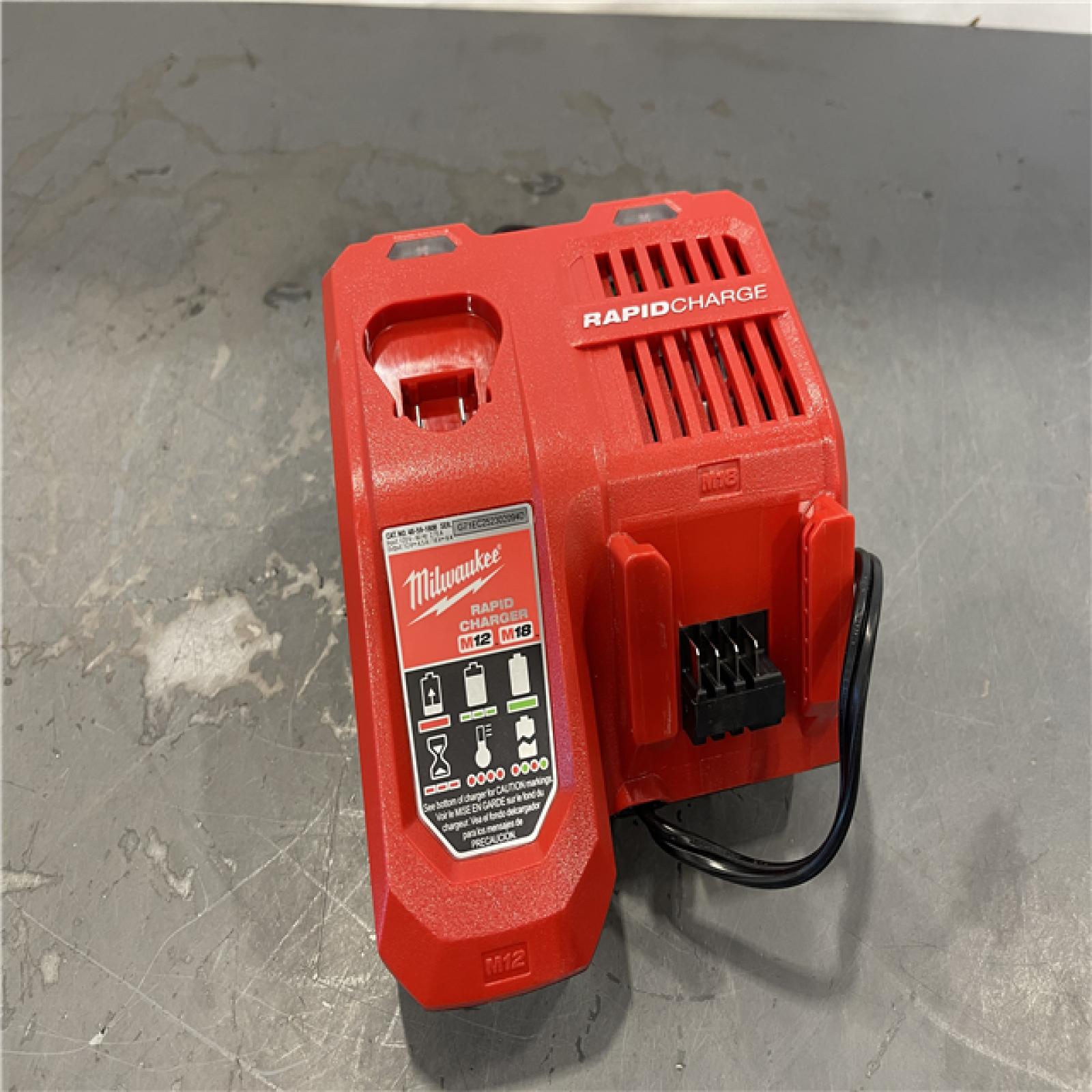 AS-IS Milwaukee M12 and M18 12-Volt/18-Volt Lithium-Ion Multi-Voltage Rapid Battery Charger