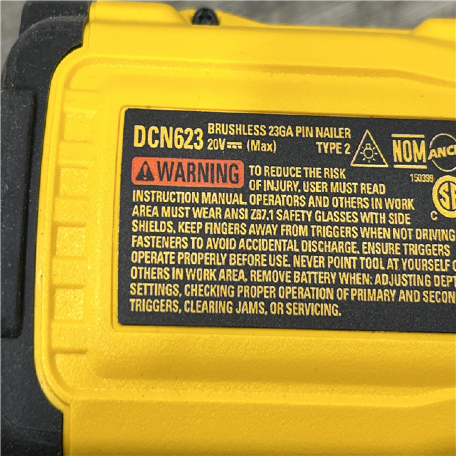 AS-IS DEWALT ATOMIC 20V MAX Lithium Ion Cordless 23 Gauge Pin Nailer (Tool Only)