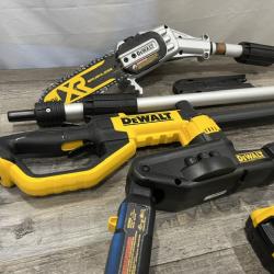 AS-IS DEWALT 20V MAX Cordless Lithium-Ion Pole Saw and Pole Hedge Trimmer Combo Kit