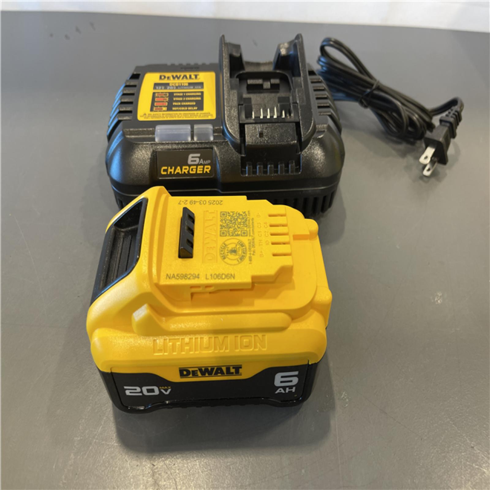 Like New! - Dewalt 20V Lithium-Ion 6.0Ah Battery Pack & Charger Kit
