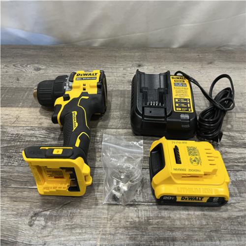 AS-IS DEWALT Atomic 20V Lithium-Ion Cordless Compact 1/2 in. Drill/Driver Kit